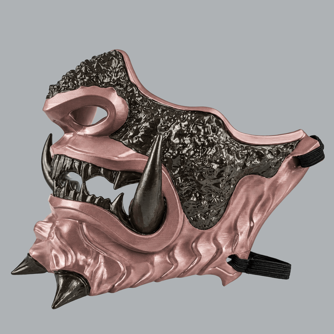 Space Armory Japanese Oni Mask - Graphit / Rosé Masks